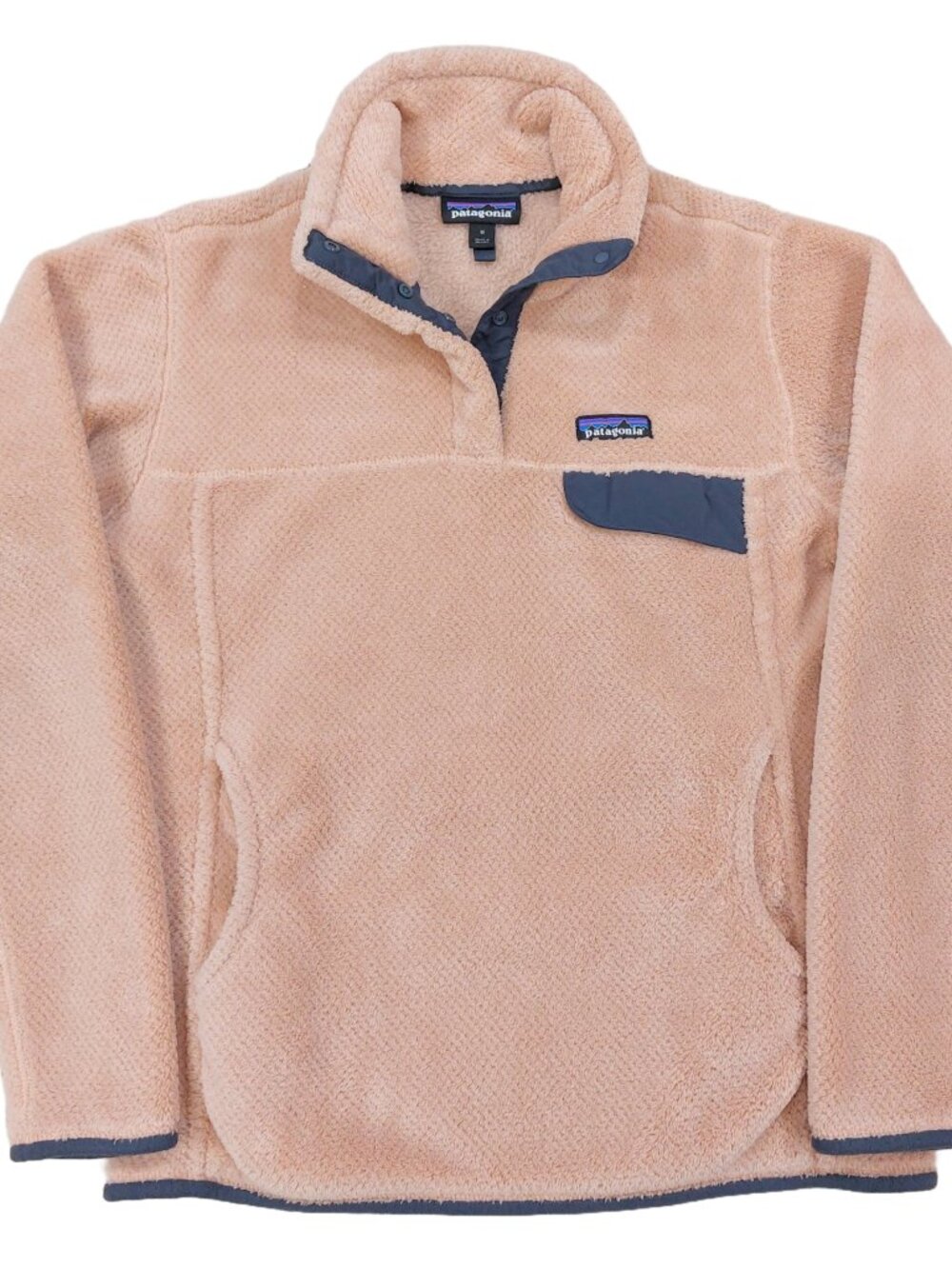 Patagonia Re-Tool Snap-T Pullover Fleece Sweatshirt Womens M, Peach Pink Sweater